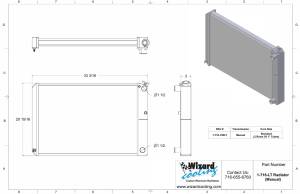 Wizard Cooling Inc - 1973-1993 Chevrolet Trucks Aluminum Radiator (21.5" tall) LT Motor Swap - 716-100LT - Image 2