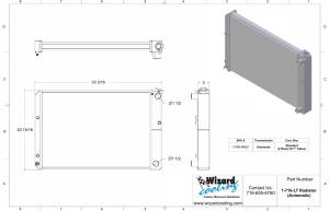 Wizard Cooling Inc - 1973-1993 Chevrolet Trucks Aluminum Radiator (21.5" tall) LT Motor Swap - 716-110LT - Image 2