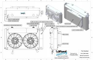 Wizard Cooling Inc - 28.25" Various GM Applications Aluminum Radiator (SUPERCHARGED LT SWAP, BRUSHLESS) - 361-202LTBLXXINAC - Image 3