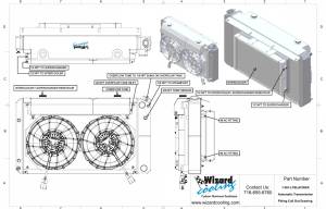 Wizard Cooling Inc - 28.25" Various GM Applications Aluminum Radiator (SUPERCHARGED LT SWAP, BRUSHLESS) - 361-212LTBLXXINAC - Image 3