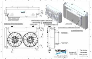 Wizard Cooling Inc - 1967-1972 Chevy Truck Aluminum Radiator (SUPERCHARGED LT SWAP, BRUSHLESS) - 366-202LTBLXXINAC - Image 3