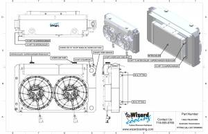 Wizard Cooling Inc - 26.25" Various GM Applications Aluminum Radiator (SUPERCHARGED LT SWAP, BRUSHLESS) - 562-212LTBLACINXX - Image 3