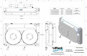 Wizard Cooling Inc - 1973-1993 Chevrolet Trucks Supercharged (LT SWAP) Cooling System (21.5" tall) W/ BRUSHLESS Fans Options - 716-102LTBLXXACIN - Image 2