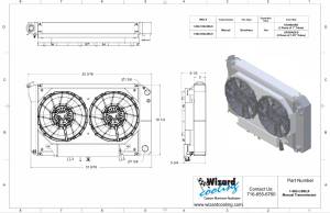 Wizard Cooling Inc - 26.25" Various GM Applications Aluminum Radiator (LS SWAP, BRUSHLESS Fan Options, EXPANSION TANK) - 562-202LSBLX - Image 2