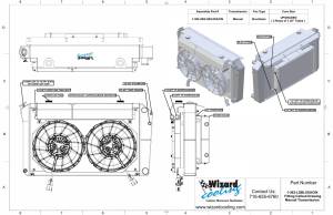 Wizard Cooling Inc - 1966-1974 Oldsmobile Cutlass (+ other cars from 1966-90) MT Aluminum Radiator (SUPERCHARGED LS SWAP, BRUSHLESS) - 362-202LSBLXXACIN - Image 3