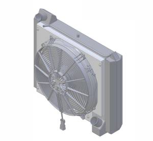 Wizard Cooling - 1961-1962 Chevrolet Corvette (Small Block) Aluminum Radiator (w/ BRUSHLESS Fan & Shroud) - 2-208BL