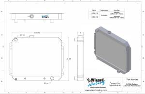 Wizard Cooling Inc - Wizard Cooling - 1966-1967 Chevrolet Bel Air/ Impala (17.5" Core, w/ Factory Air) Aluminum Radiator - 27300-210 - Image 2