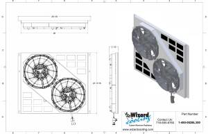 Wizard Cooling Inc - 1966-1977 Ford Trucks (SHROUD w/ BRUSHLESS FANS) - 480-002BL300 - Image 2