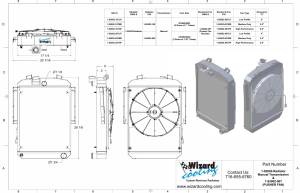 Wizard Cooling Inc - 1936 Plymouth Street Rod Aluminum Radiator (w/ PUSHER Low Profile FAN) - 92002-107LP - Image 4
