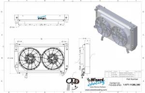 Wizard Cooling Inc - 1972-1996 Jaguar XJS (V12) Aluminum Radiator w/ Fans (INCLUDES WIRING KIT) - 577-112BL300 - Image 2