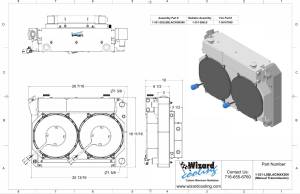 Wizard Cooling Inc - 20.75" Core Various GM Applications Aluminum Radiator (SUPERCHARGED LS SWAP, BRUSHLESS) - 331-208LSBLACINXX300 - Image 2