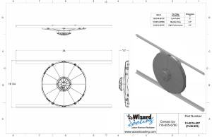 Universal Bracket Mounted 16" (PUSHER Brush Style) Fan - High Profile (3.5" Thick) - 10-0016-007HP - Image 2