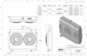 Wizard Cooling Inc - 1970-73 26" B/B Mopar Applications Aluminum Radiator (w/ Standard Brush Style Fans) - 375-202LP - Image 2