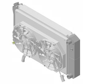 Wizard Cooling - 28.25" Various GM Applications Aluminum Radiator (LS SWAP) w/ Shroud Brushless 12" Fans - 361-202LSBL