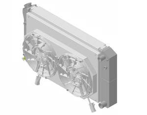 Wizard Cooling - 28.25" Various GM Applications Aluminum Radiator (LS SWAP) w/ Shroud Brushless 12" Fans - 361-112LSBL