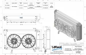 Wizard Cooling Inc - Wizard Cooling - 28.25" Various GM Applications Aluminum Radiator (LS SWAP) w/ Shroud Brushless 12" Fans - 361-212LSBL - Image 5