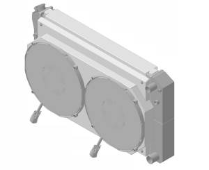 Wizard Cooling - 28.25" Various GM Applications Aluminum Radiator (LS SWAP) w/ Shroud Brushless 14" Fans 300 watt - 361-12LSBL500