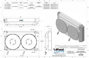 Wizard Cooling Inc - Wizard Cooling - 28.25" Various GM Applications Aluminum Radiator (LS SWAP) w/ Shroud Brushless 14" Fans 300 watt - 361-212LSBL300 - Image 2