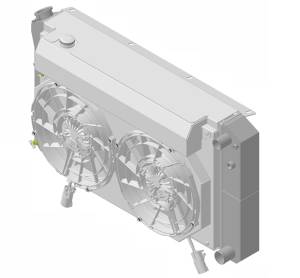 Wizard Cooling - 28.25" Various GM Applications Aluminum Radiator (LS SWAP) w/ Shroud Brushless 12" Fans & X Tank - 361-102LSBLXL