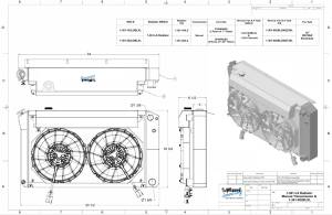 Wizard Cooling Inc - Wizard Cooling - 28.25" Various GM Applications Aluminum Radiator (LS SWAP) w/ Shroud Brushless 12" Fans & X Tank - 361-102LSBLXL - Image 2