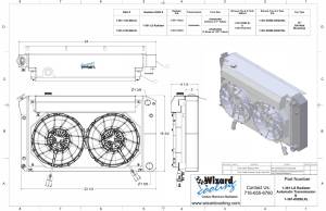 Wizard Cooling Inc - Wizard Cooling - 28.25" Various GM Applications Aluminum Radiator (LS SWAP) w/ Shroud Brushless 12" Fans & X Tank - 361-212LSBLXL - Image 2