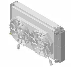 Wizard Cooling - 28.25" Various GM Applications Aluminum Radiator (LT SWAP) w/ Shroud Brushless 12" Fans - 361-202LTBL