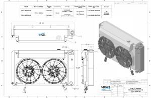 Wizard Cooling Inc - Wizard Cooling - 28.25" Various GM Applications Aluminum Radiator (LT SWAP) w/ Shroud Brushless 12" Fans & X Tank - 361-202LTBLXR - Image 2