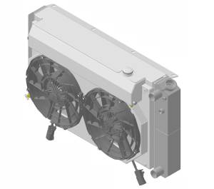Wizard Cooling - 28.25" Various GM Applications Aluminum Radiator (LT SWAP) w/ Shroud Brushless 12" Fans & X Tank - 361-112LTBLXR