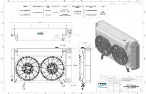 Wizard Cooling Inc - Wizard Cooling - 28.25" Various GM Applications Aluminum Radiator (LT SWAP) w/ Shroud Brushless 12" Fans & X Tank - 361-112LTBLXR - Image 2