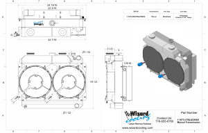 Wizard Cooling Inc - 1962-1967 Chevrolet Nova / Chevy II Aluminum Radiator (LT-SUPERCHARGED Swap) - 1673-202LTBLACINXX300 - Image 5
