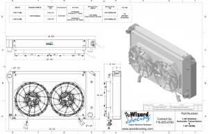 Wizard Cooling Inc - Wizard Cooling - 28.25" Various GM Applications Aluminum Radiator w/ 12" BRUSHLESS FANS - 361-112BL - Image 2