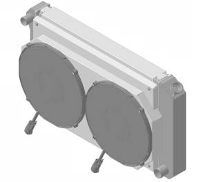 Wizard Cooling - 28.25" Various GM Applications Aluminum Radiator w/ Shroud Brushless 14" Fans 500 watt - 361-102BL500