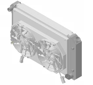 1967-1972 Chevrolet Trucks Aluminum Radiator (w/ 12" Brushless Fan & Shroud) - 366-212BL