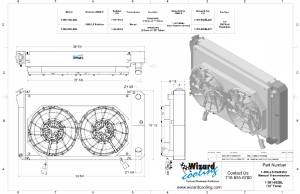 Wizard Cooling Inc - 1967-1972 Chevrolet Trucks Aluminum Radiator (LS SWAP OPTIONS) w/ Shroud Brushless 12" Fans - 366-202LSBL - Image 2