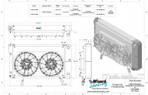 Wizard Cooling Inc - 1967-1972 Chevrolet Trucks Aluminum Radiator (LS SWAP OPTIONS) w/ 12" Brushless Fan & Shroud - 366-112LSBL - Image 2