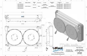 Wizard Cooling Inc - 1967-1972 Chevrolet Trucks Aluminum Radiator (LS SWAP OPTIONS) w/ 14" Brushless Fan & Shroud - 366-202LSBL500 - Image 2