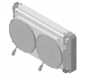 1967-1972 Chevrolet Trucks Aluminum Radiator (LS SWAP OPTIONS) w/ 14" Brushless Fan & Shroud - 366-112LSBL300