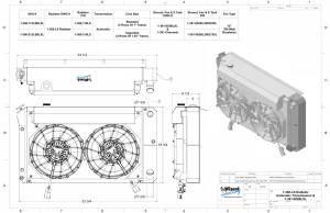 Wizard Cooling Inc - 1967-1972 Chevrolet Trucks Aluminum Radiator (LS SWAP OPTIONS) w/ Shroud Brushless 12" Fans & X Tank - 366-112LSBLXL - Image 2