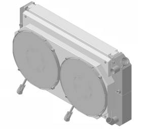 1967-1972 Chevrolet Trucks Aluminum Radiator (LT SWAP) w/ Shroud Brushless 14" Fans - 366-212LTBL300
