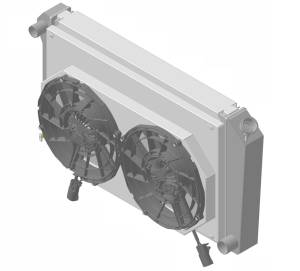1966-1974 Oldsmobile Cutlass (+ other cars from 1966-90) Aluminum Radiator (w/ 12" Brushless Fan & Shroud) - 362-202BL