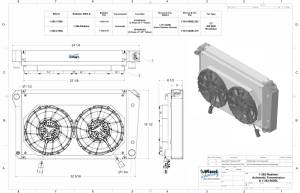 Wizard Cooling Inc - 1966-1974 Oldsmobile Cutlass (+ other cars from 1966-90) Aluminum Radiator (w/ 12" Brushless Fan & Shroud) - 362-212BL - Image 2