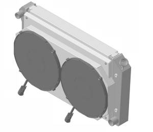 1966-1974 Oldsmobile Cutlass (+ other cars from 1966-90) Aluminum Radiator (w/ 14" Brushless Fan & Shroud) - 362-112BL300