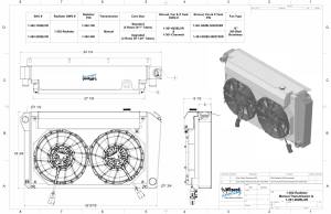 Wizard Cooling Inc - 1966-1974 Oldsmobile Cutlass (+ other cars from 1966-90) Aluminum Radiator (w/ 12" Brushless Fan, Shroud & X Tank) - 362-102BLXR - Image 2