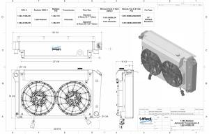 Wizard Cooling Inc - 1966-1974 Oldsmobile Cutlass (+ other cars from 1966-90) Aluminum Radiator (w/ 12" Brushless Fan, Shroud & X Tank) - 362-212BLXR - Image 2
