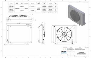 Wizard Cooling Inc - 1961.5- 1963 Ford Thunderbird Aluminum Radiator (w/ PUSHER High Performance Fan) - 1630-217HP - Image 5