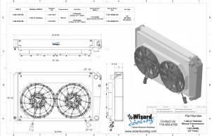Wizard Cooling Inc - 1966-1974 Oldsmobile Cutlass (+ other cars from 1966-90) Aluminum Radiator (LT SWAP) w/ Shroud Brushless 12" Fans - 362-102LTBL - Image 2