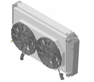 1966-1974 Oldsmobile Cutlass (+ other cars from 1966-90) Aluminum Radiator (LT SWAP) w/ Shroud Brushless 12" Fans - 362-202LTBL
