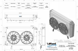 Wizard Cooling Inc - 1966-1974 Oldsmobile Cutlass (+ other cars from 1966-90) Aluminum Radiator (LT SWAP) w/ Shroud Brushless 12" Fans - 362-112LTBL - Image 2
