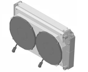 1966-1974 Oldsmobile Cutlass (+ other cars from 1966-90) Aluminum Radiator (LT SWAP) w/ Shroud Brushless 14" Fans 300 watt - 362-202LTBL300