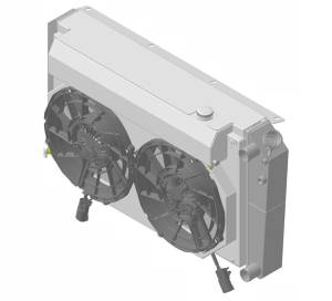 1966-1974 Oldsmobile Cutlass (+ other cars from 1966-90) Aluminum Radiator (LT SWAP) w/ Shroud Brushless 12" Fans & X Tank - 362-102LTBLXR